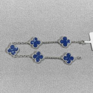 ピーターサイト 四つ葉モチーフ ブレスレット｜ホワイトゴールドカラー｜Van Cleef & Arpelsスタイル