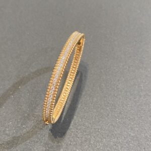 ビーズモチーフ ダイヤモンドブレスレット（ローズゴールド）｜Van Cleef & Arpels Perléeスタイル