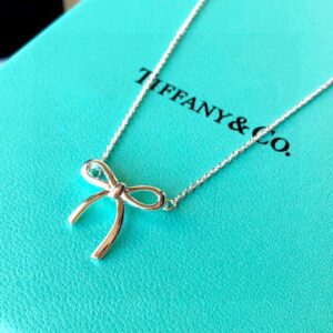 リボンモチーフ ネックレス｜ホワイトゴールド｜Tiffanyスタイル