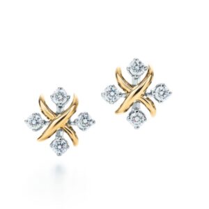 クラシッククロスモチーフピアス｜ローズゴールドカラー｜Tiffany Schlumbergerスタイル